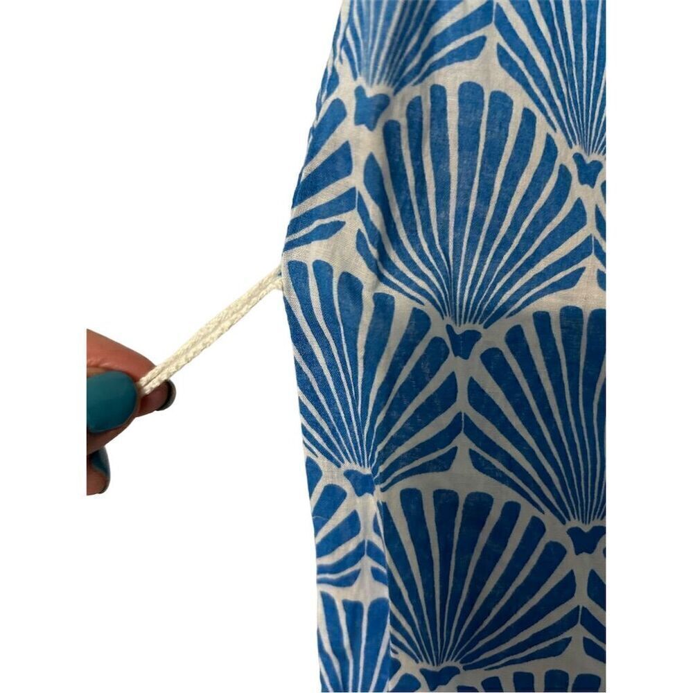 Mud Pie Allison Strapless Cover-Up Dress Blue Fanshell Size L Summer Beachwear - Picture 3 of 6